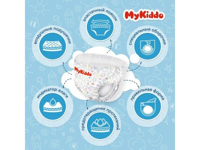 Подгузники-трусики Mykiddo Premium M (6-10 кг) 38 шт. 1-00387912_4
