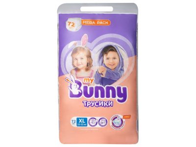 Подгузники-трусики My Bunny XL 12-22 кг 72 шт. 1-00370632_1