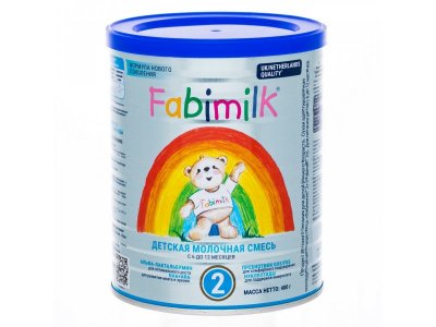 Смесь молочная Fabimilk 2 сухая адаптированная последующая 400 г 1-00387946_1