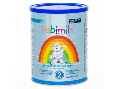 Смесь молочная Fabimilk 2 сухая адаптированная последующая 900 г 1-00387949_1