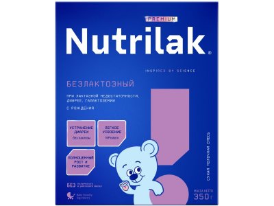Смесь Nutrilak Premium Безлактозный 350 г 1-00001702_1
