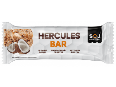 Батончик злаковый SOJ Hercules bar с кокосом 40 г 1-00388318_1