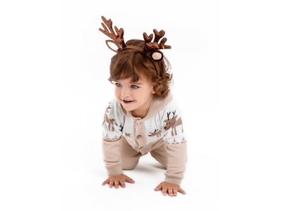 Комбинезон вязаный с капюшоном AmaroBaby Pure Love Christmas Deer 1-00388334_6