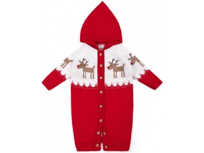 Комбинезон вязаный с капюшоном AmaroBaby Pure Love Christmas Deer 1-00388340_1