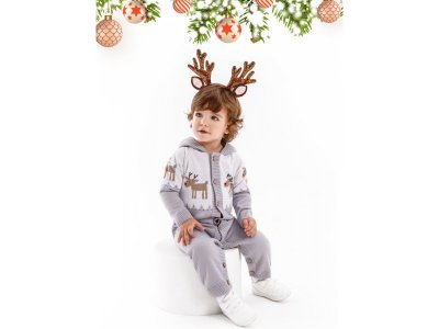 Комбинезон вязаный с капюшоном AmaroBaby Pure Love Christmas Deer 1-00388343_2