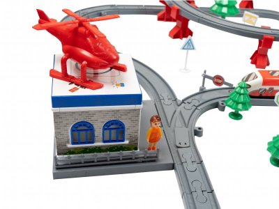 Железная дорога Zhorya Городская среда на батарейках, 111 деталей 1-00386086_6