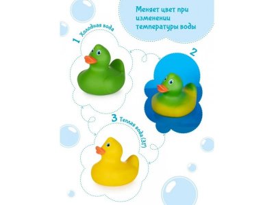 Игрушка для ванны Fancy Baby Уточка меняет цвет в теплой воде 1-00386852_5