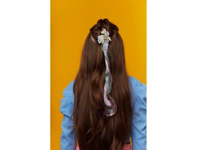 Накладная коса Lukky Fashion на резинке с единорогом, 45 см 1-00389933_6