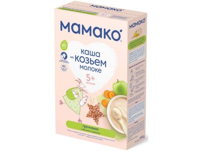 Каша Мамако гречневая с яблоком и морковью на козьем молоке 200 г 1-00011074_1