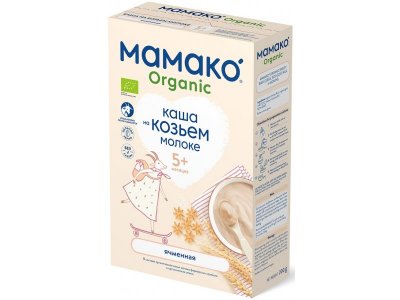 Каша Мамако Organic ячменная на козьем молоке с 5 месяцев 200 г 1-00381546_1