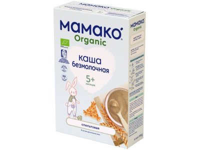 Каша Мамако Organic спельтовая безмолочная быстрорастворимая с 5 месяцев 200 г 1-00381549_1