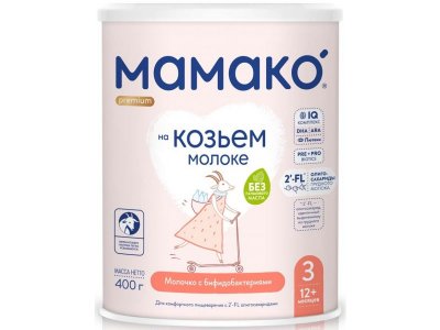 Молочко Мамако 3 Premium на основе козьего молока 400 г 1-00361864_1