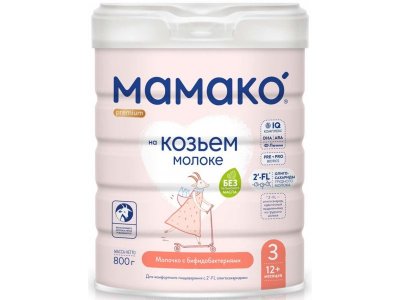 Молочко Мамако 3 Premium на основе козьего молока 800 г 1-00361867_1