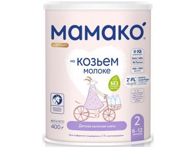 Смесь Мамако 2 Premium на основе козьего молока 400 г 1-00361863_1