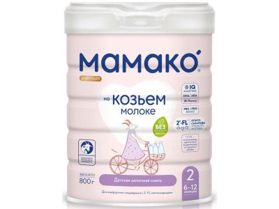 Смесь Мамако 2 Premium на основе козьего молока 800 г 1-00361866_1