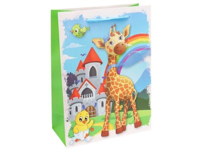 Пакет подарочный Dream cards Счастливый жирафик 18*24*8.5 см 1-00390253_1