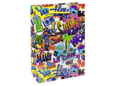 Пакет подарочный Dream cards Молодежные граффити 22*31*10 см 1-00390254_1