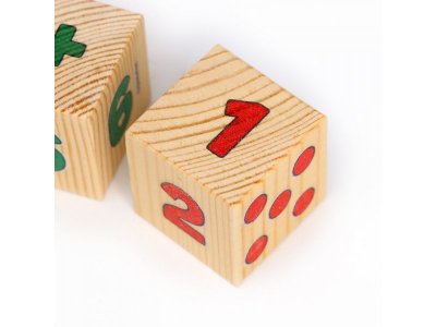 Кубики из натурального дерева Лесная мастерская Учим цифры 1-00390302_4