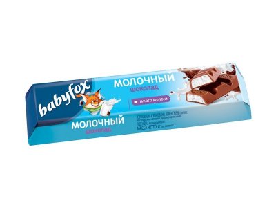 Шоколад молочный Babyfox с молочной начинкой 45 г 1-00391294_1