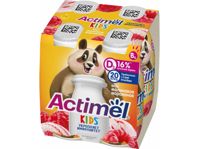 Напиток кисломолочный Actimel Kids Малиновое мороженое 1,5% 95 г 1-00380523_10
