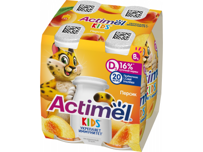 Напиток кисломолочный Actimel Kids Персик 1,5% 95 г 1-00380524_10
