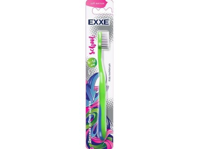 Зубная щетка детская EXXE School 6-12 лет (мягкая) 1-00395045_1