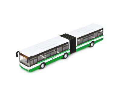 Модель Технопарк Автобус с гармошкой, инерционный металл 18 см 1-00395106_1