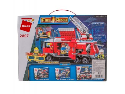 Конструктор Qman Пожарная машина 366 детали 1-00392052_4