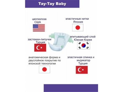 Подгузники Tay Tay Baby 5 размер Maxi, 32 шт. 1-00395787_4