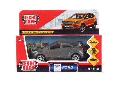 Игрушка Технопарк Машина Ford Kuga, двери, багажник открываются, инерционная, металл 12 см 1-00396107_1