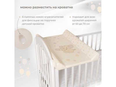 Доска пеленальная Nuovita Parallelo Elefante, 2 борта, 49*80 см 1-00355047_11