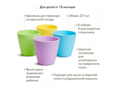 Набор Munchkin, цветные стаканчики 4 шт. 1-00262708_7