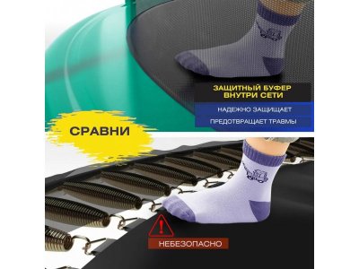 Батут с защитной сеткой Perfetto sport Premium Moving 12 диаметр 3,7 м 1-00397770_15