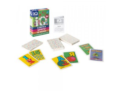 Игра настольная Dream Makers Board Games IQ-карточки. Азбука, Цифры, IQ Мемо 1-00398277_7