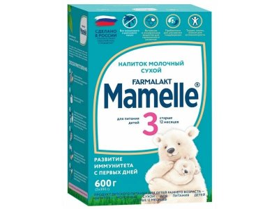 Напиток молочный Mamelle 3 сухой 12+ мес. 600 г 1-00398397_1