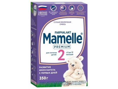 Смесь Mamelle Premium 2 сухая молочная адаптированная начальная 6-12 мес. 350 г 1-00398399_1