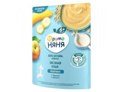 Каша ФрутоНяня молочная овсяная банан, яблоко 200 г 1-00198217_7