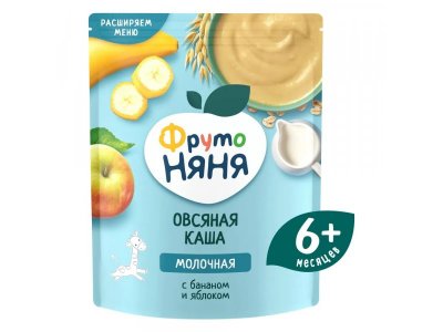 Каша ФрутоНяня молочная овсяная банан, яблоко 200 г 1-00198217_10