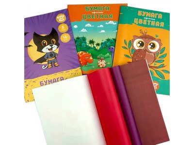 Бумага цветная Paper Art Kids Супергерой 16 листов 8 цветов 1-00398506_2