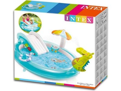 Центр игровой Intex Крокодильчик, с горкой и игрушками, 201*170*84 см 1-00266934_3