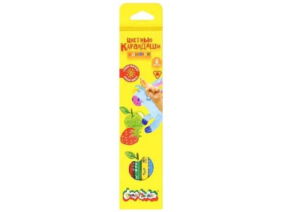 Карандаши цветные Каляка-Маляка ароматизированные, супермягкие 6 цветов 1-00399503_1