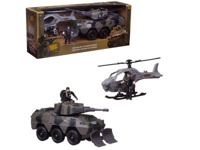 Набор игровой ABtoys Боевая сила Военная техника: танк, вертолет, 2 фигурки солдат 1-00399619_1