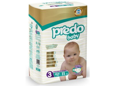 Подгузники Predo Baby Midi 3 (4-9 кг), 11 шт. 1-00399681_1