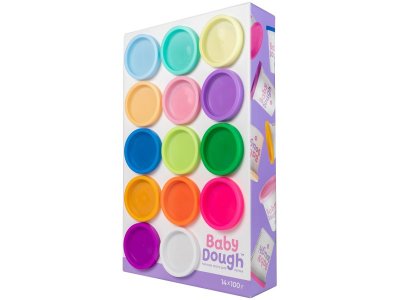 Тесто для лепки BabyDough шоу-бокс, 14 цветов 1-00400525_1