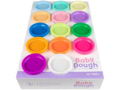 Тесто для лепки BabyDough шоу-бокс, 14 цветов 1-00400525_3