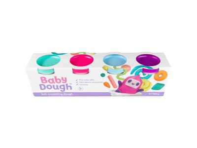 Тесто для лепки BabyDough набор 4 цвета 1-00400528_2
