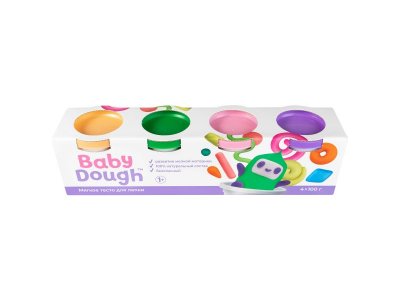 Тесто для лепки BabyDough набор 4 цвета 1-00400530_1