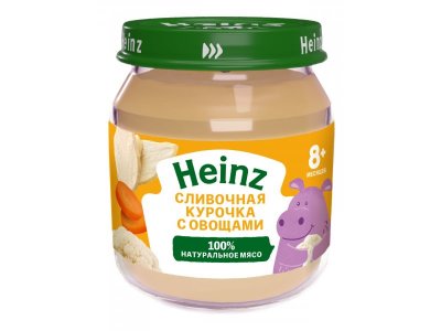 Пюре Heinz Сливочная курочка с овощами 115 г стекло 1-00401634_1