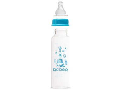Бутылочка Baboo Sea life (узкая) с силиконовой соской, стекло 240 мл 1-00402764_2