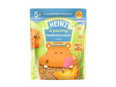 Каша Heinz, молочная Пшеничная с тыквой 200 г, пауч 1-00222666_2